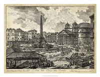 Veduta della Piazza della Rotunda Fine Art Print