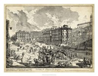 Veduta di Piazza di Spagna Fine Art Print