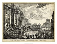 Veduta della Vasta Fontana di Trevi Fine Art Print