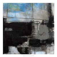 Black on Blue III Framed Print