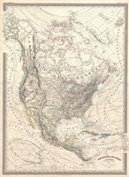 1857 Dufour Map of North America, 1857 - various sizes