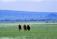 Maasai on Serengeti Africa Fine Art Print