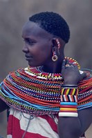 Side profile of a Samburu tribal woman Fine Art Print