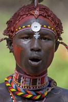 Portrait of a Samburu tribal Fine Art Print