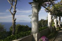 Balcony overlooking the sea, Villa San Michele, Capri, Naples, Campania, Italy Fine Art Print