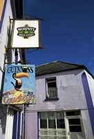 Pub Signs, Eyeries Village, Beara Peninsula, County Cork, Ireland Fine Art Print