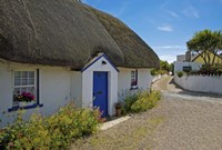 Traditional Thatched Cottage, Kilmore Quay, County Wexford, Ireland Fine Art Print