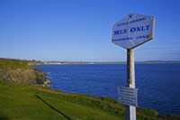 Anachronistic Sign, Guillamene Swimming Cove, Tramore, County Waterford, Ireland Fine Art Print