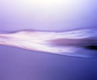 Water streams horizontally across purple background Fine Art Print