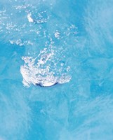 Bubbling water in blue water Fine Art Print