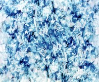 Kaleidoscopic pattern in green, blue and white Fine Art Print