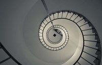 Spiral staircase in a lighthouse, Cabo Santa Maria Lighthouse, La Paloma, Rocha Department, Uruguay Fine Art Print