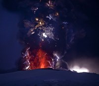 Close Up of an Erupting Volcano, Eyjafjallajokull, Iceland by Panoramic Images - 24" x 21"