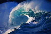 Bright Blue Wave Crashing in the Ocean Fine Art Print