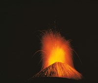 Volcano exploding lava Fine Art Print