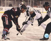Jonathan Toews & Sidney Crosby 2014 NHL Stadium Series Action Framed Print