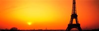 Eiffel Tower sunrise Paris France by Panoramic Images - 29" x 9" - $28.99