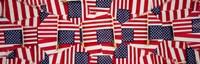 Close-up of American flags Fine Art Print