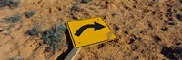 Close-up of an arrow signboard in a desert, Emery County, Utah, USA Fine Art Print
