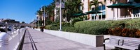 Buildings along a walkway, Garrison Channel, Tampa, Florida, USA Fine Art Print