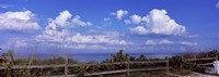 Fence on the beach, Tampa Bay, Gulf Of Mexico, Anna Maria Island, Manatee County, Florida, USA by Panoramic Images - 25" x 9"
