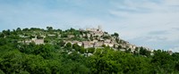 Town on a hill, Lacoste, Vaucluse, Provence-Alpes-Cote d'Azur, France Fine Art Print