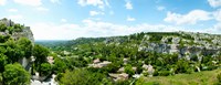 High angle view of limestone hills with houses, Les Baux-de-Provence, Bouches-Du-Rhone, Provence-Alpes-Cote d'Azur, France Fine Art Print