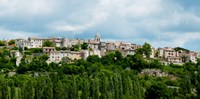 Town on a hill, Sault, Vaucluse, Provence-Alpes-Cote d'Azur, France Fine Art Print
