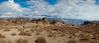 Rock formations in a desert, Alabama Hills, Owens Valley, Lone Pine, California, USA Fine Art Print