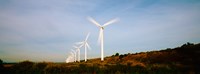 Wind turbines in motion, Provence-Alpes-Cote d'Azur, France Fine Art Print