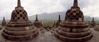 9th century Buddhist temple Borobudur on Java Island, Indonesia Fine Art Print