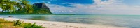 Clouds over the Indian Ocean, Le Morne Mountain, Benitiers island, Mauritius Island, Mauritius by Panoramic Images - 44" x 9"