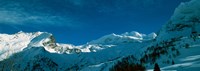 Snowcapped mountain range, Simplon Pass, Valais Canton, Switzerland Fine Art Print