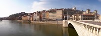 Bonaparte Bridge over the Saone River, Lyon, Rhone, Rhone-Alpes, France Fine Art Print
