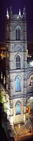 Notre Dame De Montreal at night, Montreal, Quebec, Canada Fine Art Print