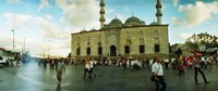 Courtyard in front of Yeni Cami, Eminonu district, Istanbul, Turkey Fine Art Print