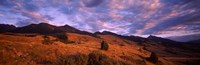 Clouds over mountainous landscape at dusk, Montana, USA Fine Art Print