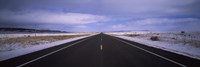 Winter highway passing through a landscape, New Mexico, USA Fine Art Print