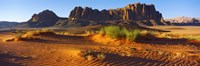 Rock formations in a desert, Jebel Qatar, Wadi Rum, Jordan Fine Art Print