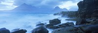 Black Cuillin and waves at coast, Elgol, Isle of Skye, Inner Hebrides, Highlands Region, Scotland by Panoramic Images - 27" x 9"