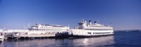 Ferries at dock, San Francisco, California, USA Fine Art Print