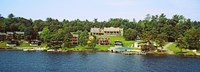 Buildings along Lake George, New York State, USA Fine Art Print