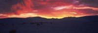 Silhouette of a mountain range at dusk, White Sands National Monument, New Mexico by Panoramic Images - 27" x 9"