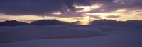 Sand dunes in a desert at dusk, White Sands National Monument, New Mexico, USA by Panoramic Images - 27" x 9"