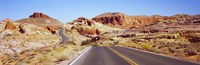 Road passing through the Valley of Fire State Park, Nevada, USA Fine Art Print