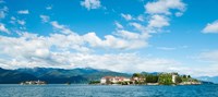 Buildings on an island in a lake, Isola dei Pescatori, Isola Bella, Stresa, Lake Maggiore, Piedmont, Italy Fine Art Print