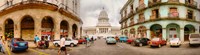 Street View of Government buildings in Havana, Cuba Fine Art Print