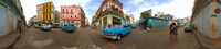 360 degree view of street scene, Havana, Cuba Fine Art Print