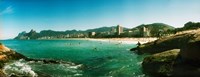 Tourists on the beach, Ipanema Beach, Rio de Janeiro, Brazil Fine Art Print