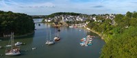 Boats in the sea, Le Bono, Gulf Of Morbihan, Morbihan, Brittany, France by Panoramic Images - 21" x 9"